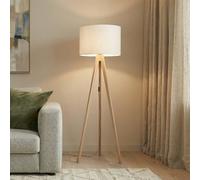 TK Lighting Piantana Grand, crema/pino, altezza 145 cm, E27 TK Lighting