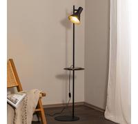 TK Lighting Piantana Jump, nera, regolabile, scaffale TK Lighting