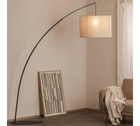TK Lighting Piantana Moby Nature con paralume in tessuto TK Lighting