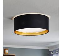 TK Lighting Plafoniera Bilbao, nero/oro, Ø 45 cm TK Lighting