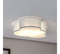 TK Lighting Plafoniera Cloud, blu, 63 cm di lunghezza, tessuto, nuvola, E27 TK Lighting