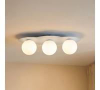 TK Lighting Plafoniera Cloud, blu, a 3 luci, vetro, lunghezza 51 cm, G9 TK Lighting
