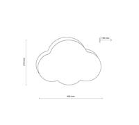 TK Lighting Cloud plafoniera 2x15 W bianco-rosa 6075