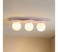 TK Lighting Plafoniera Cloud, rosa, a 3 luci, vetro, lunghezza 51 cm, G9 TK Lighting