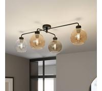TK Lighting Plafoniera Cubus a 4 luci trasparente/ambra/grigio TK Lighting