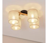 TK Lighting Plafoniera Deva, 4 luci, tessuto TK Lighting