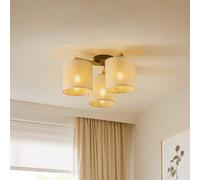 TK Lighting Plafoniera Deva, tessuto, 3 luci TK Lighting