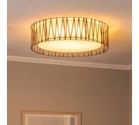 TK Lighting Plafoniera Harmony, nera, Jute naturale, Ø 72 cm TK Lighting