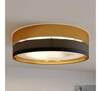 TK Lighting Plafoniera Hilton, nero/oro, Ø 60 cm TK Lighting