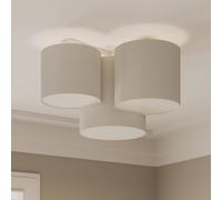 TK Lighting Plafoniera Mona a 3 luci, bianco TK Lighting