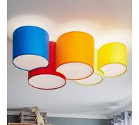 TK Lighting Plafoniera Mona a 5 luci, multicolore TK Lighting