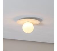 TK Lighting Plafoniere Pixie, bianco, vetro, Ø 25 cm, sfera, G9 TK Lighting
