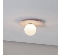 TK Lighting Plafoniere Pixie, rosa, vetro, Ø 25 cm, sfera, G9 TK Lighting