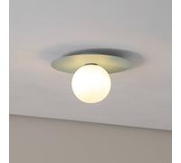 Plafoniera Lampada Camera Bambini Rotondo Ø 25cm Sfera Metallo Vetro G9 Mint