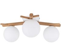 TK Lighting Sheron lampada da soffitto 3x6 W bianco-legno 5308