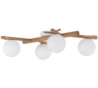 TK Lighting Sheron lampada da soffitto 4x6 W bianco-legno 5309