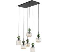 TK Lighting Sophia Green Cognac lampada sospesa 6x10 W verde-marrone 11150