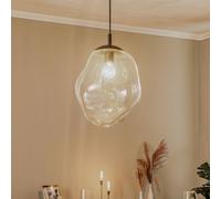 TK Lighting Sospensione di vetro Sol, Ø 35cm, nero/trasparente TK Lighting