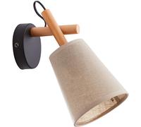 TK Lighting Vaio lampada da parete 1x15 W nero-grigio-legno-beige 573