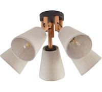 TK Lighting Vaio lampada da soffitto 5x15 W nero-grigio-legno-beige 575