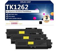 TK1262 Cartuccia Toner Compatibile per Kyocera ECOSYS PA4000wx Stampanti, con Chip, alta Capacità 10000 Pagine, Stampa Nitida,Black-3 pack