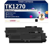 TK1270 Cartucce Toner ad Alta capacità per Kyocera ECOSYS MA4000x MA4000wfx MA4000wifx Stampanti, Trasparenti e Resistenti,2*Black