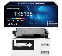 TK5135 Cartuccia Toner ad Alta Capacità Compatibile per Kyocera TK5135 TK5135K TK5135C TK5135Y TK5135M per Kyocera TASKALFA 265ci 266ci Stampanti con Chip,Black-1 Pack