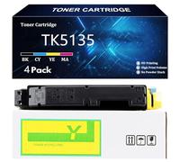 TK5135 Cartuccia Toner ad Alta Capacità Compatibile per Kyocera TK5135 TK5135K TK5135C TK5135Y TK5135M per Kyocera TASKALFA 265ci 266ci Stampanti con Chip,Yellow-1 Pack