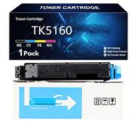 TK5160 Cartuccia Toner ad Alta Capacità Compatibile per Kyocera TK5160 TK5160K TK5160C TK5160Y TK5160M per Kyocera ECOSYS P7040cdn Stampante con Chip,Cyan-1 Pack