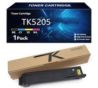 TK5205 Cartuccia Toner ad Alta Capacità per Kyocera TK5205 TK-5205K TK-5205C TK-5205Y TK-5205M Compatibile per Kyocera Mita TASKalfa 356ci Stampante con Chip,Black-1 Pack