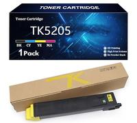 TK5205 Cartuccia Toner ad Alta Capacità per Kyocera TK5205 TK-5205K TK-5205C TK-5205Y TK-5205M Compatibile per Kyocera Mita TASKalfa 356ci Stampante con Chip,Yellow-1 Pack
