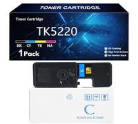 TK5220 Cartuccia Toner di Ricambio per Kyocera TK-5220K TK-5220C TK-5220M TK-5220Y Compatibile per Kyocera ECOSYS M5521cdn M5521cdw P5021cdn P5021cdw Stampante,C-1 Pack