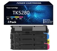 TK5280 Cartuccia Toner ad Alta Capacità per Kyocera TK5280 TK-5280K TK-5280C TK-5280Y TK-5280M Compatibile per Kyocera ECOSYS M6235cidn M6635cidn P6235cdn Stampanti,4 Color- 4 Pack