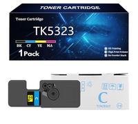 TK5323 Cartuccia Toner di Ricambio per Kyocera TK5323 TK5323K TK5323C TK5323Y TK5323M Toner Compatibile per Kyocera ECOSYS P5018cdn Stampante con Chip,Cyan-1 Pack