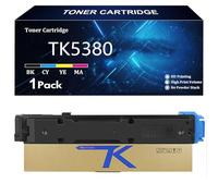 TK5380 Cartuccia Toner ad Alta Capacità per Kyocera TK5380 TK-5380K TK-5380C TK-5380Y TK-5380M Compatibile per Kyocera ECOSYS MA4000cifx MA4000cix PA4000cx Stampanti con Chip,Cyan-1 Pack