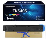 TK5405 Cartuccia Toner di Ricambio per Kyocera TK5405 TK-5405K TK-5405C TK-5405M TK-5405Y Compatibile per Kyocera ECOSYS MA3500ci Stampante con Chip,Cyan-1 Pack
