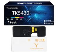 TK5430 Cartuccia Toner per Kyocera TK-5430K TK-5430C TK-5430M TK-5430Y Compatibile per Kyocera ECOSYS PA2100CX PA2100CWX MA2100CFX MA2100CWFX Stampante con Chip,Yellow-1 Pack