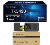 TK5490 Cartuccia Toner per Kyocera TK-5490K TK-5490C TK-5490M TK-5490Y Compatibile per Kyocera ECOSYS PA2101cwx PA2101Cx MA2101cfx MA2101cwfx Stampanti con Chip,Yellow-1 Pack