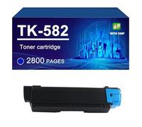 TK582 Cartuccia Di Toner (con Chip) Compatibile Per Kyocera FS-C5150DN, Rendimento Fino A 3500/2800 Pagine,Cyan-1 Pack