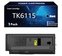 TK6115 Cartuccia Toner di Ricambio per Kyocera TK6115 TK-6115 TK 6115 Toner Compatibile per Kyocera ECOSYS M4125idn M4132idn Stampante con Chip,Black-1 Pack