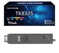 TK8325 Cartuccia Toner di Ricambio per Kyocera TK8325 TK-8325K TK-8325C TK-8325M TK-8325Y Compatibile per Kyocera Taskalfa 2551ci Stampante con Chip,Black-1 Pack