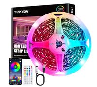 TK99SW Strisce LED 15 Metri, Rgb Striscia Comandabile Tramite App E 44 Tasti Telecomando, Sincronizzazione Musicale Modalità Di Temporizzazione, Per Cucina/Camera/Da Letto/Bar/Feste Decorazione