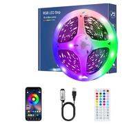 TK99SW Striscia LED 6 Metri, Luci camera da letto, Controllo App e 44 Tasti Telecomando IR, Cambia Colore con la Musica, Luci Colorate per Casa, Decorazioni, Cucina, Bar, Festa