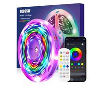 TK99SW Striscia LED 6m, RGBIC LED Strisce Dimmerabile, Sync-to-Music, con APP & Telecomando Controllo, Bluetooth Smart Autoadesiva per Sala Giochi, Camera, Cucina, Festa