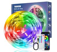 TK99SW Striscia Led 8 Metri, Luci camera da letto, Controllo App e Telecomando IR, Sincronizza Cambia Colore con la Musica, Luci LED per Camera da Letto, Cucina, Decorazione per Feste, Bar