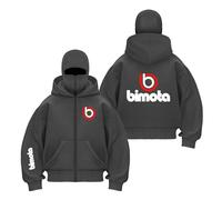 TKAJHPAH Felpa con Cappuccio E Passamontagna da Uomo per B.i.m.o.t.a Comoda Allenamento Antivento Tuta A Maniche Lunghe Stampata Top -HuiS||x_l