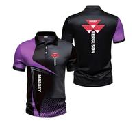 TKAJHPAH Polo da Uomo 3D Stampata A Maniche Corte per M.A.SS.EY Fe.RG.US.ON T Shirt Elasticizzate con Cuciture A Mezza Manica Allenamento di Golf-ZiSe||s