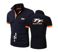 TKAJHPAH Polo da Uomo Abbigliamento Sportivo per I.s.l.e of M.a.n T..T Maglietta Elasticizzata Collision Color Maglietta Stampata da Tennis A-SLanS+ChengS||x_l