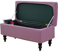 Tkasniy Copertura rettangolare per ottomana, elasticizzata, lavabile, protezione per mobili per soggiorno e camera da letto, viola chiaro, S