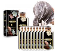 Tkekruh 10pc Botanical Bubble Hair Dye Shampoo 20ml, Thé Foncé, Crema Colorante Naturale Foam Hair Dye Tinta, Temporanea per Capelli Tintura Istantanea per Capelli per Uomo e Donna